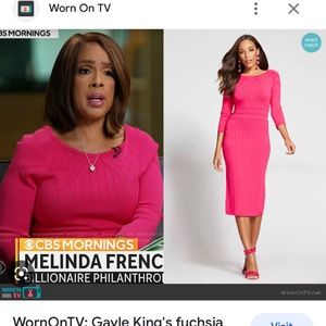 NY & Co. Pink Dress-Size 6-Same design as worn by Gayle King